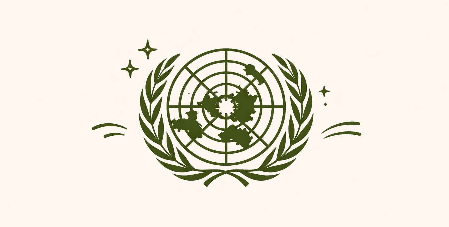 United Nations emblem illustration